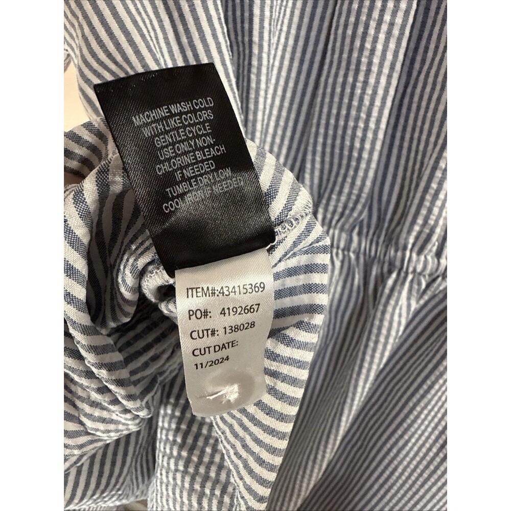 Torrid A-Line Mini Romper Size M/L 10 Button Striped Pockets Brand New Tags - Picture 11 of 11